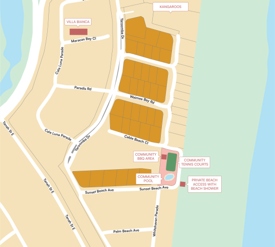 Villa Bianca Beachside map