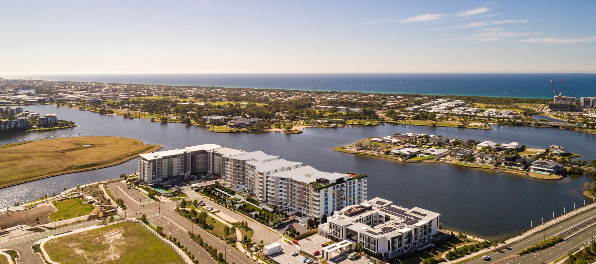 aerial view of birtinya queensland